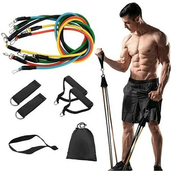 ✨11 Pcs Resistance Band Set for Heavy Workout | Limited in Stock 🔥🏋🏻