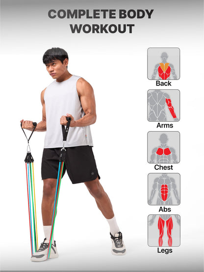✨11 Pcs Resistance Band Set for Heavy Workout | Limited in Stock 🔥🏋🏻